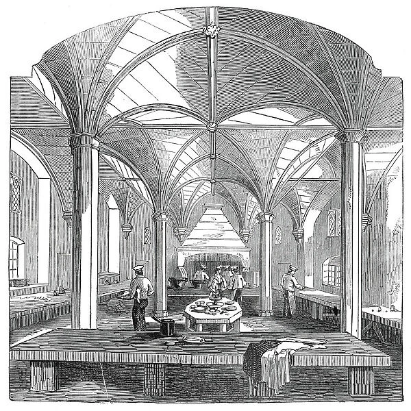 The kitchen of Lincolns Inn New Buildings, 1845. Creator: Unknown