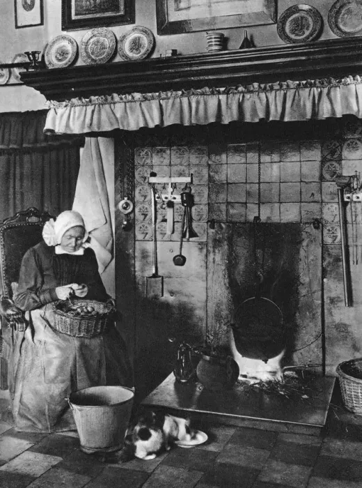 Framed Print : Kitchen and living-room in one, Twente, Netherlands, c1934 Framed Print : Kitchen and living-room in one, Twente, Netherlands, c1934