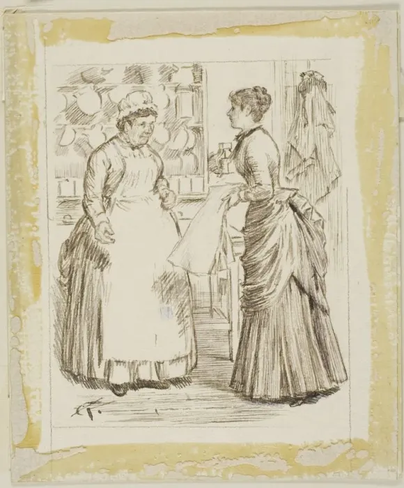 Framed Print : In the Kitchen, n. d. Creator: Charles Samuel Keene Framed Print : In the Kitchen, n. d. Creator: Charles Samuel Keene