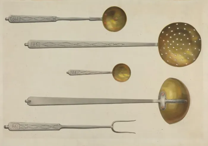 Framed Print : Kitchen Utensils, c. 1939. Creator: Fritz Boehmer Framed Print : Kitchen Utensils, c. 1939. Creator: Fritz Boehmer