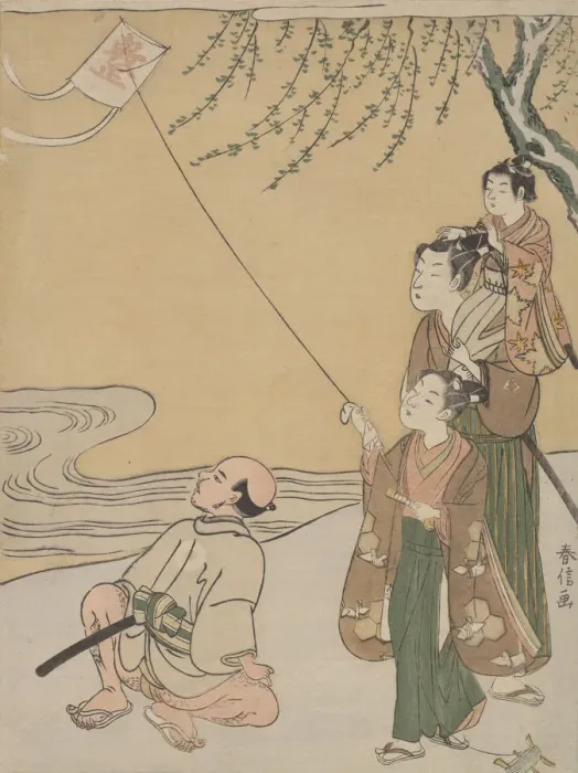 Framed Print : Kite Flying, ca. 1766. ca. 1766. Creator: Suzuki Harunobu Framed Print : Kite Flying, ca. 1766. ca. 1766. Creator: Suzuki Harunobu