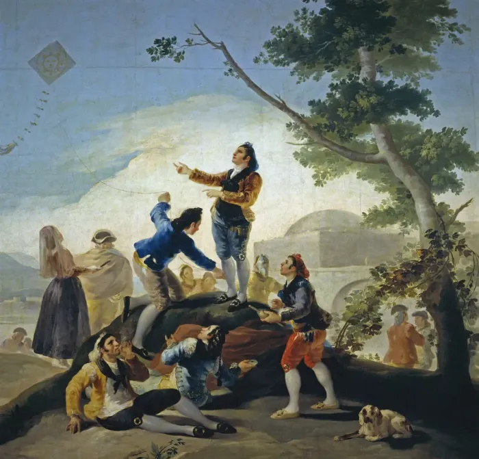Framed Print : A kite (La cometa), 1778. Artist: Goya, Francisco, de (1746-1828) Framed Print : A kite (La cometa), 1778. Artist: Goya, Francisco, de (1746-1828)