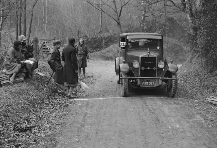 Framed Print : Kittu Brunell watching a Donnet competing in the Sunbeam Motor Car Club Bognor Trial, 1929 Framed Print : Kittu Brunell watching a Donnet competing in the Sunbeam Motor Car Club Bognor Trial, 1929