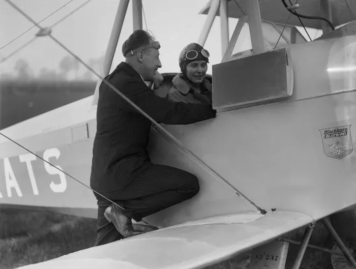 Framed Print : Kitty Brunell in the cockpit of a Blackburn Bluebird aeroplane, c1930s. Artist: Bill Brunell Framed Print : Kitty Brunell in the cockpit of a Blackburn Bluebird aeroplane, c1930s. Artist: Bill Brunell