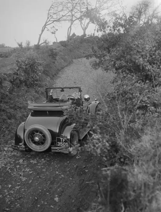 Framed Print : Kitty Brunell driving a 1930 2-seater Ford Model A, 1931. Artist: Bill Brunell Framed Print : Kitty Brunell driving a 1930 2-seater Ford Model A, 1931. Artist: Bill Brunell
