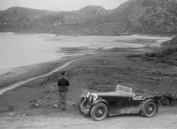 Framed Print : Kitty Brunell and her MG Magna at the RSAC Scottish Rally, 1932. Artist: Bill Brunell Framed Print : Kitty Brunell and her MG Magna at the RSAC Scottish Rally, 1932. Artist: Bill Brunell