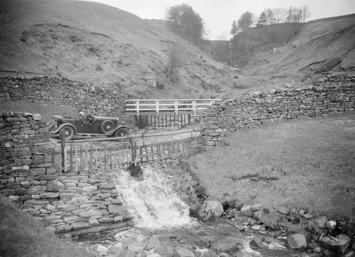 Framed Print : Kitty Brunell road testing a MG 18 / 80, Tan Hill, Yorkshire, April 1931. Artist: Bill Brunell Framed Print : Kitty Brunell road testing a MG 18 / 80, Tan Hill, Yorkshire, April 1931. Artist: Bill Brunell