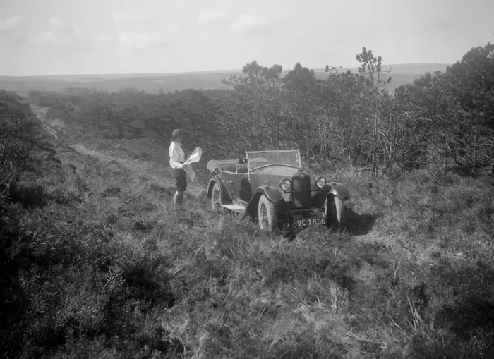 Framed Print : Kitty Brunell road testing a Riley 9 tourer, c1930. Artist: Bill Brunell Framed Print : Kitty Brunell road testing a Riley 9 tourer, c1930. Artist: Bill Brunell