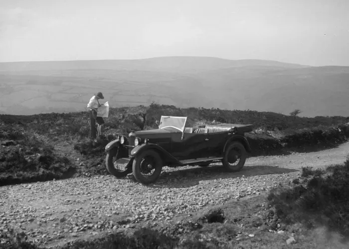 Framed Print : Kitty Brunell road testing a Riley 9 WD tourer, c1930. Artist: Bill Brunell Framed Print : Kitty Brunell road testing a Riley 9 WD tourer, c1930. Artist: Bill Brunell