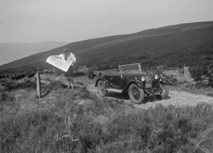 Framed Print : Kitty Brunell road testing a Riley 9 WD tourer, c1930. Artist: Bill Brunell Framed Print : Kitty Brunell road testing a Riley 9 WD tourer, c1930. Artist: Bill Brunell