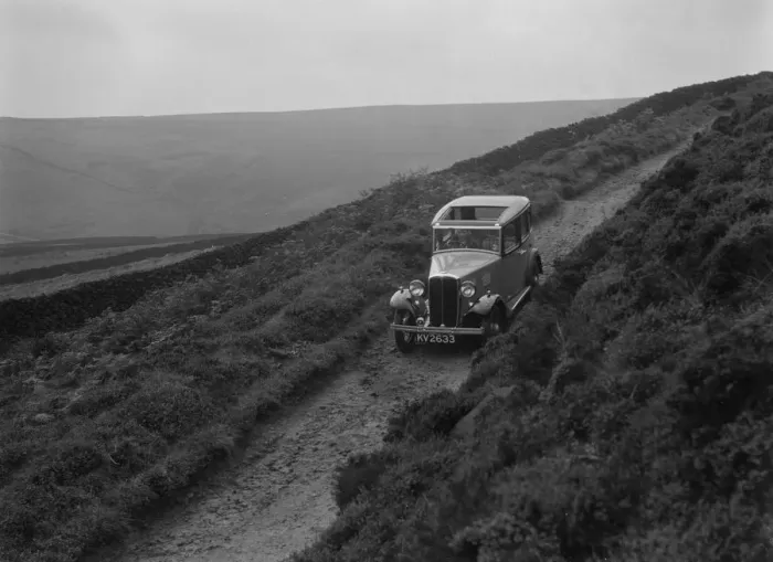 Framed Print : Kitty Brunell road testing a Standard Little Twelve saloon, c1932. Artist: Bill Brunell Framed Print : Kitty Brunell road testing a Standard Little Twelve saloon, c1932. Artist: Bill Brunell
