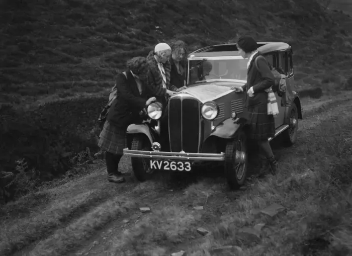 Framed Print : Kitty Brunell road testing a Standard Little Twelve saloon, c1932. Artist: Bill Brunell Framed Print : Kitty Brunell road testing a Standard Little Twelve saloon, c1932. Artist: Bill Brunell
