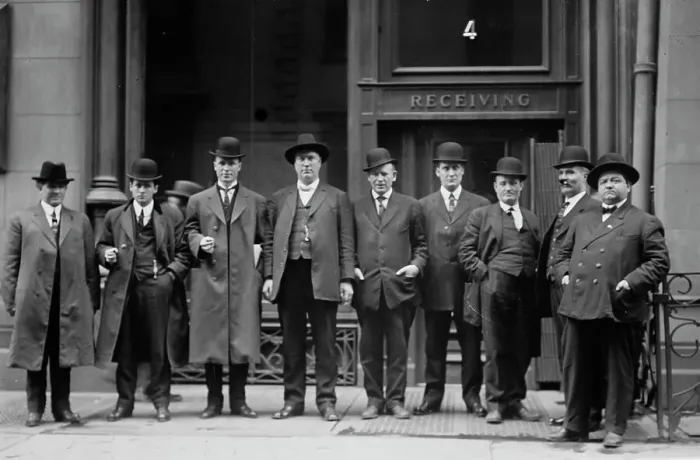 Framed Print : K.J. Ferry, T. Kennedy, Frank Hayes, T. Haggerty, M. Dougherty, F. Farrington, John Mack... 1912. Creator: Bain News Service Framed Print : K.J. Ferry, T. Kennedy, Frank Hayes, T. Haggerty, M. Dougherty, F. Farrington, John Mack... 1912. Creator: Bain News Service