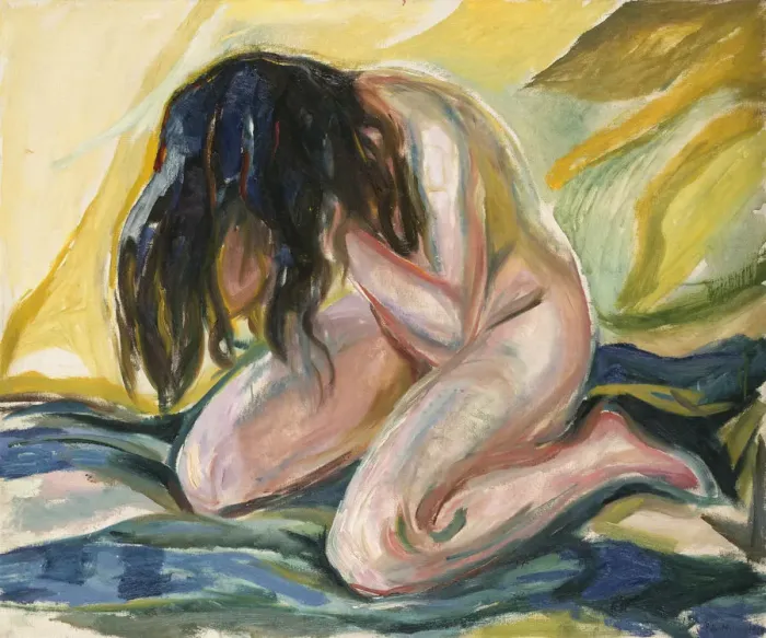 Framed Print : Kneeling Female Nude, 1919 Framed Print : Kneeling Female Nude, 1919