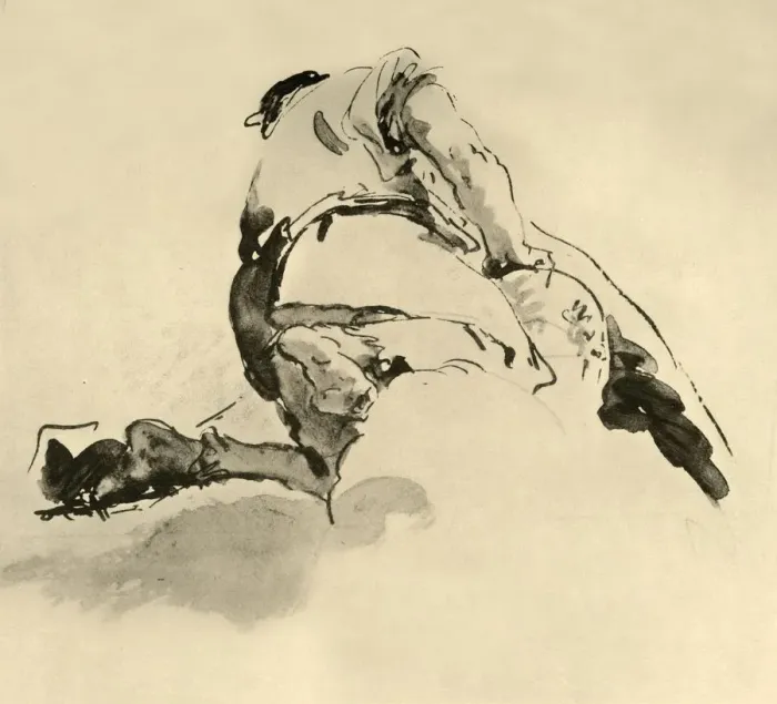 Framed Print : Kneeling Figure seen from behind, mid 18th century, (1928). Artist: Giovanni Battista Tiepolo Framed Print : Kneeling Figure seen from behind, mid 18th century, (1928). Artist: Giovanni Battista Tiepolo
