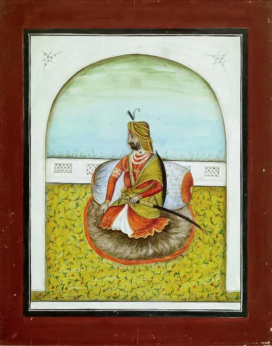 Framed Print : Kneeling Man, 1800-1899. Creator: Unknown Framed Print : Kneeling Man, 1800-1899. Creator: Unknown