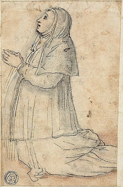 Kneeling Nun, n.d. Creator: Unknown