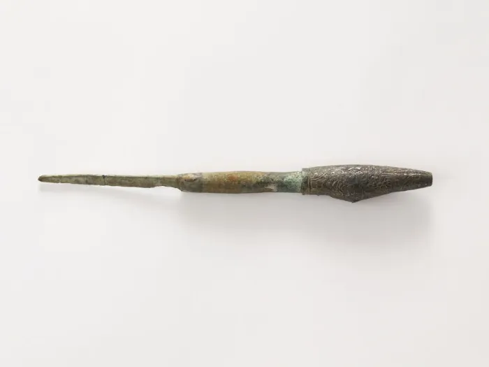 Framed Print : Knife blade and ornamented handle, Goryeo period, 12th-13th century. Creator: Unknown Framed Print : Knife blade and ornamented handle, Goryeo period, 12th-13th century. Creator: Unknown