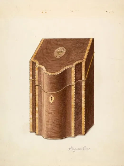 Framed Print : Knife Box, c. 1937. Creator: Eugene Croe Framed Print : Knife Box, c. 1937. Creator: Eugene Croe