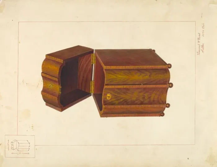 Framed Print : Knife Box, c. 1938. Creator: Vincent P. Rosel Framed Print : Knife Box, c. 1938. Creator: Vincent P. Rosel
