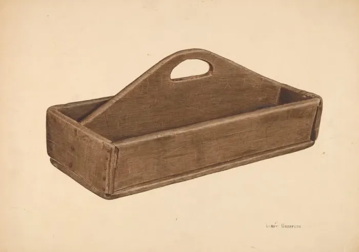Framed Print : Knife Box, c. 1940. Creator: LeRoy Griffith