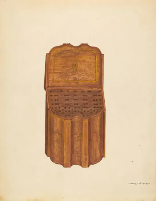 Framed Print : Knife Box - Mahogany, c. 1936. Creator: Henry Meyers Framed Print : Knife Box - Mahogany, c. 1936. Creator: Henry Meyers