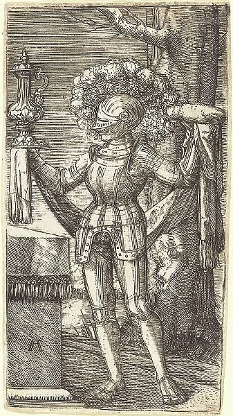 Knight in Armour with Bread and Wine, c. 1512 / 1515. Creator: Albrecht Altdorfer