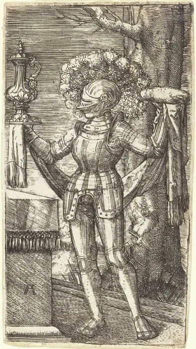Framed Print : Knight in Armour with Bread and Wine, c. 1512 / 1515. Creator: Albrecht Altdorfer Framed Print : Knight in Armour with Bread and Wine, c. 1512 / 1515. Creator: Albrecht Altdorfer