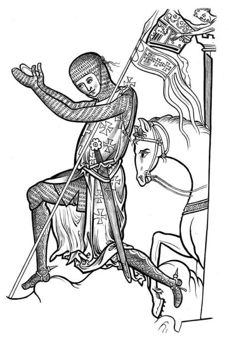 Framed Print : Knight in armour, late 13th century, (1892) Framed Print : Knight in armour, late 13th century, (1892)