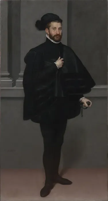 Framed Print : The Knight in Black, 1567. Artist: Moroni, Giovan Battista (1520 / 25-1578) Framed Print : The Knight in Black, 1567. Artist: Moroni, Giovan Battista (1520 / 25-1578)