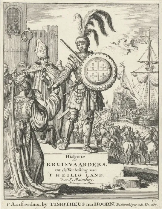 Framed Print : Knight with the coat of arms of Jerusalem (From: Historie der kruisvaarders, tot de verlossing van t Artist: Ten Hoorn, Timotheus (1644-1715) Framed Print : Knight with the coat of arms of Jerusalem (From: Historie der kruisvaarders, tot de verlossing van t Artist: Ten Hoorn, Timotheus (1644-1715)