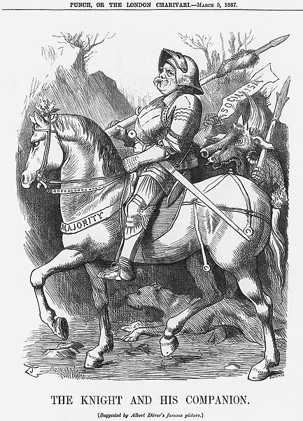 The Knight and his Companion, 1887. Artist: Joseph Swain