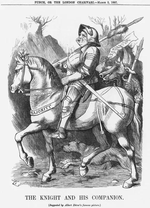 Framed Print : The Knight and his Companion, 1887. Artist: Joseph Swain Framed Print : The Knight and his Companion, 1887. Artist: Joseph Swain