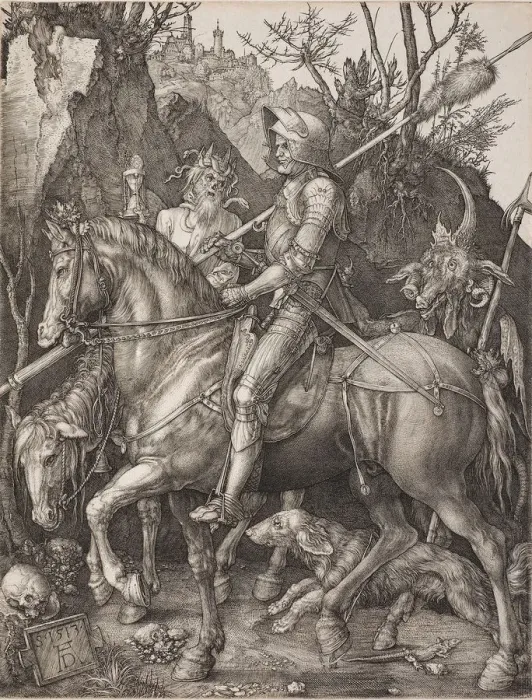 Framed Print : Knight, Death and the Devil. Artist: Durer, Albrecht (1471-1528) Framed Print : Knight, Death and the Devil. Artist: Durer, Albrecht (1471-1528)
