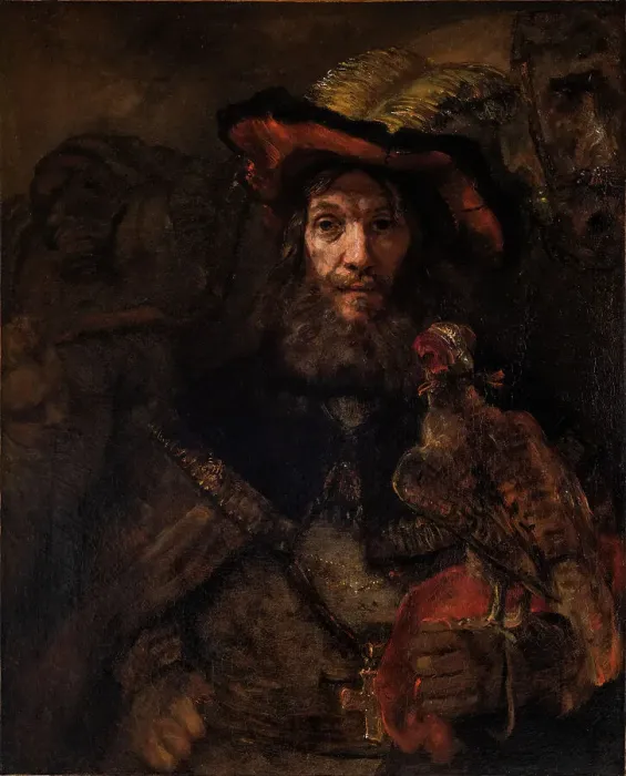Framed Print : The Knight with the Falcon, 1660s. Creator: Rembrandt van Rhijn (1606-1669) Framed Print : The Knight with the Falcon, 1660s. Creator: Rembrandt van Rhijn (1606-1669)