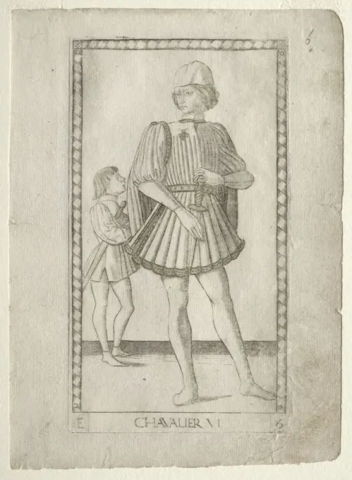 Framed Print : The Knight (from the Tarocchi, series E: Conditions of Man, #6), before 1467. Creator Framed Print : The Knight (from the Tarocchi, series E: Conditions of Man, #6), before 1467. Creator