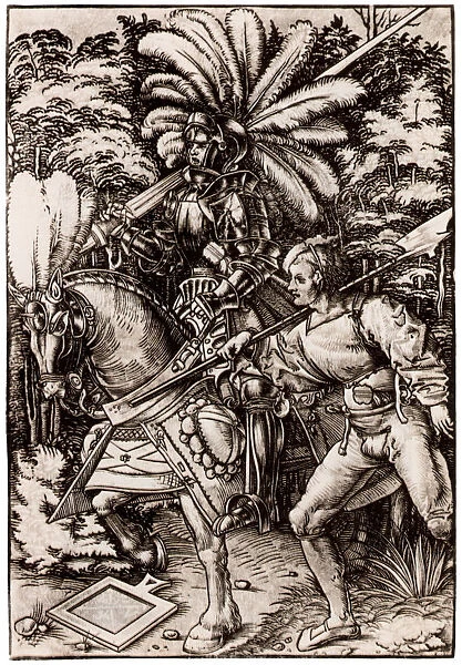Knight and Halberdier. Artist: Wechtlin, Hans (Johannes) (active 1502-1526)