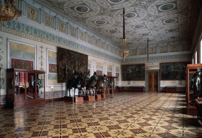 Framed Print : The Knight Hall (Arsenal) of the Hermitage in Saint Petersburg, c19th century. Artist: Leo von Klenze Framed Print : The Knight Hall (Arsenal) of the Hermitage in Saint Petersburg, c19th century. Artist: Leo von Klenze