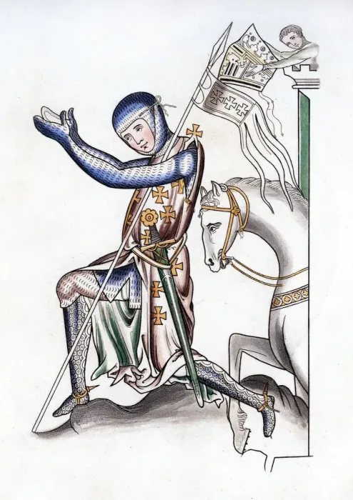 Framed Print : Knight, late 12th century, (1843). Artist: Henry Shaw Framed Print : Knight, late 12th century, (1843). Artist: Henry Shaw
