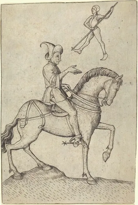 Framed Print : The Knight of Men, 1463. Creator: Master ES Framed Print : The Knight of Men, 1463. Creator: Master ES