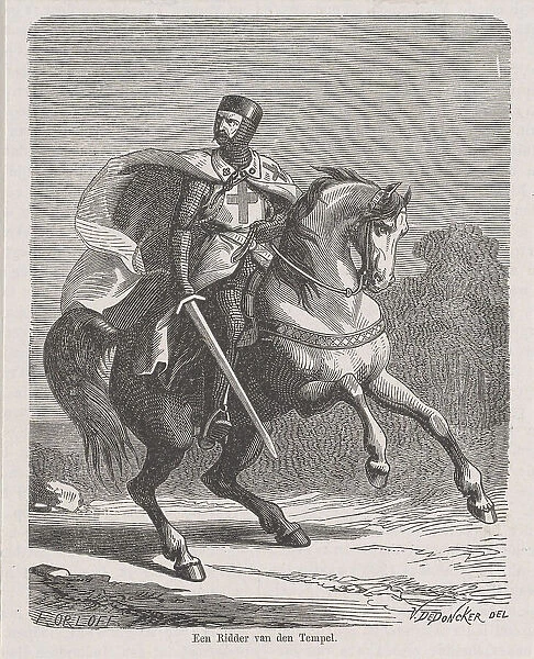 A Knight Templar, ca 1860. Creator: De Doncker (Dedonker), Victor (1827-1881)