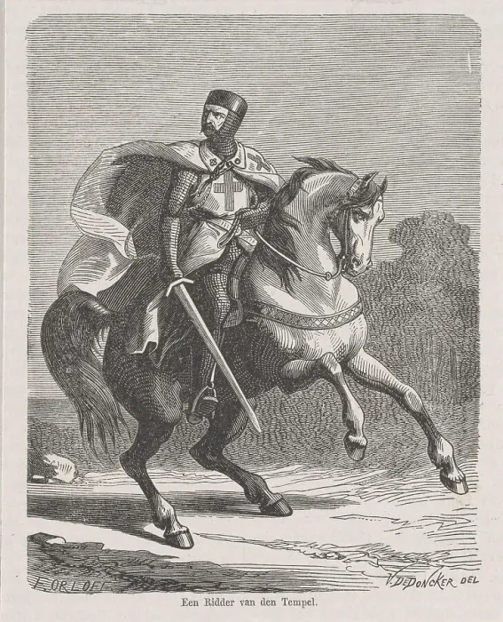 Framed Print : A Knight Templar, ca 1860. Creator: De Doncker (Dedonker), Victor (1827-1881) Framed Print : A Knight Templar, ca 1860. Creator: De Doncker (Dedonker), Victor (1827-1881)