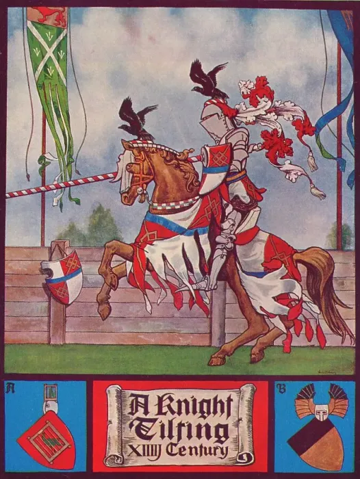 Framed Print : A Knight Tilting, c1926. Artist: Herbert Norris Framed Print : A Knight Tilting, c1926. Artist: Herbert Norris