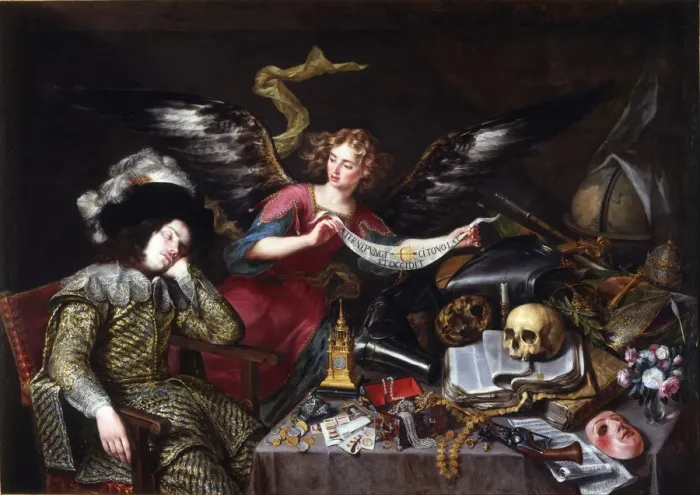Framed Print : The Knights Dream. Artist: Pereda y Salgado, Antonio, de (1611-1678) Framed Print : The Knights Dream. Artist: Pereda y Salgado, Antonio, de (1611-1678)
