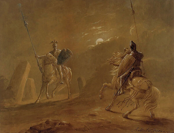 Knight's Encounter, 1855. Creator: Robert Walter Weir