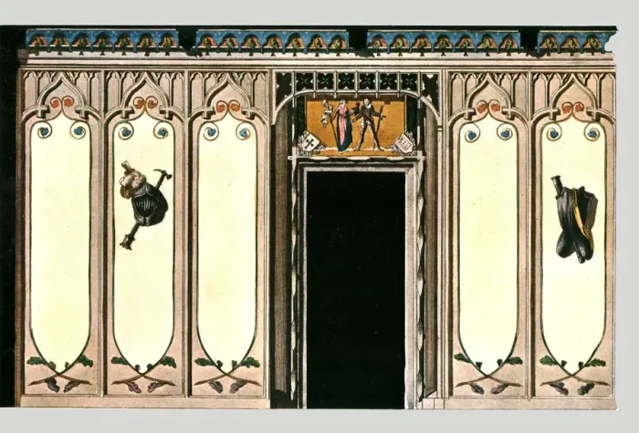 Framed Print : Knights Hall in the Gothic Style, Leipzig, Germany, (1928). Creator: Unknown Framed Print : Knights Hall in the Gothic Style, Leipzig, Germany, (1928). Creator: Unknown