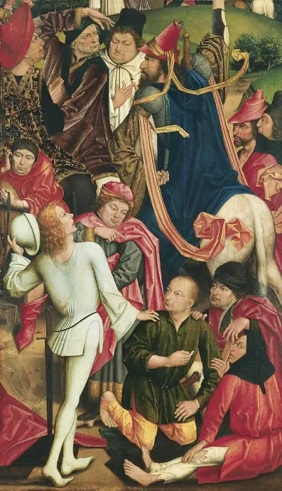 Framed Print : Knights and Soldiers playing Dice for Christs Robe. Artist: Baegert, Derick (ca 1440-after 1502) Framed Print : Knights and Soldiers playing Dice for Christs Robe. Artist: Baegert, Derick (ca 1440-after 1502)