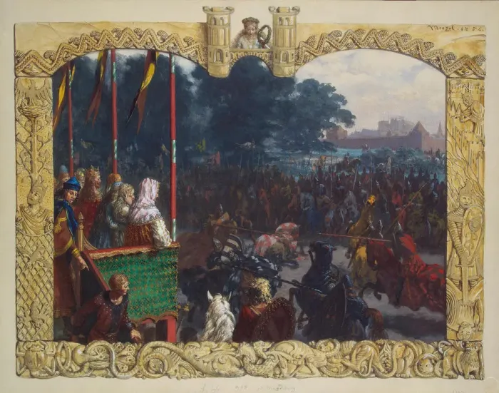 Framed Print : Knights Tournament in Magdeburg, 928 Framed Print : Knights Tournament in Magdeburg, 928
