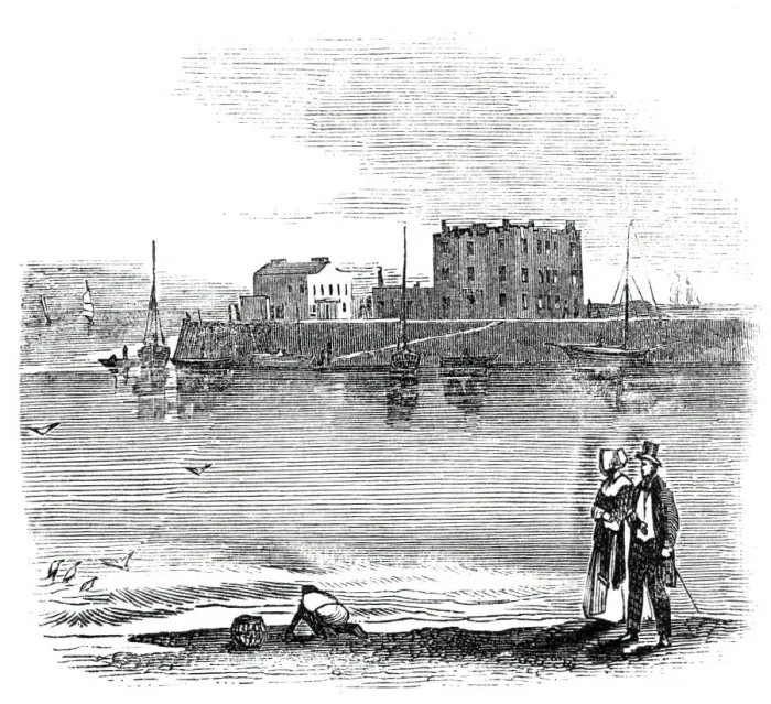 Framed Print : Knightstone Baths, Weston-super-Mare, 1844. Creator: Unknown