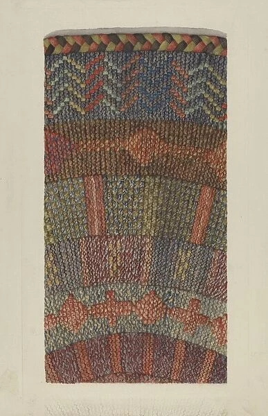 Knitted Rug, 1935  /  1942. Creator: Ingrid Selmer-Larsen